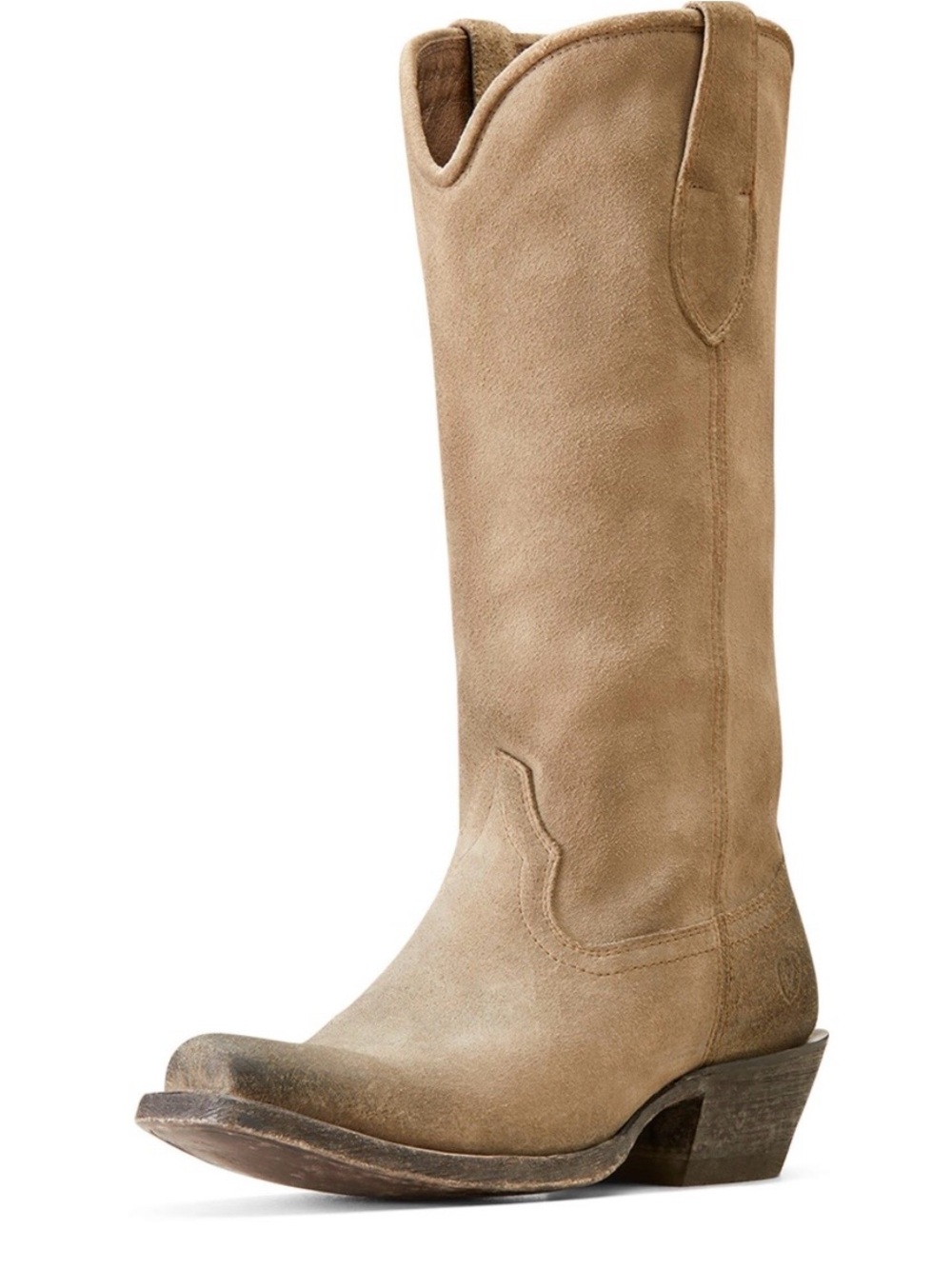 Ariat Burnt Taupe Suede Western Heeled Boots